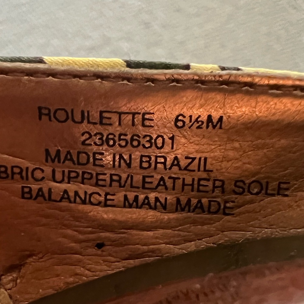 Carlos By Carlos Santana Roulette Heels 6 1/2M Made in Brazil Leather Sole - Picture 7 of 7